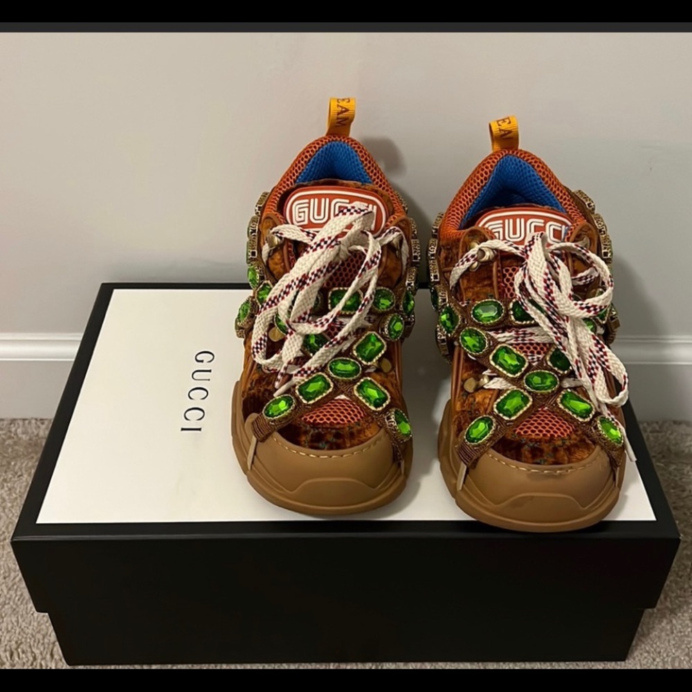 GUCCI FLASHTREK BROWN BOOTS